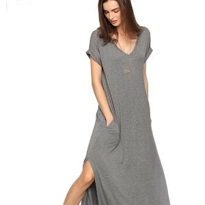 V Neck Maxi Dress